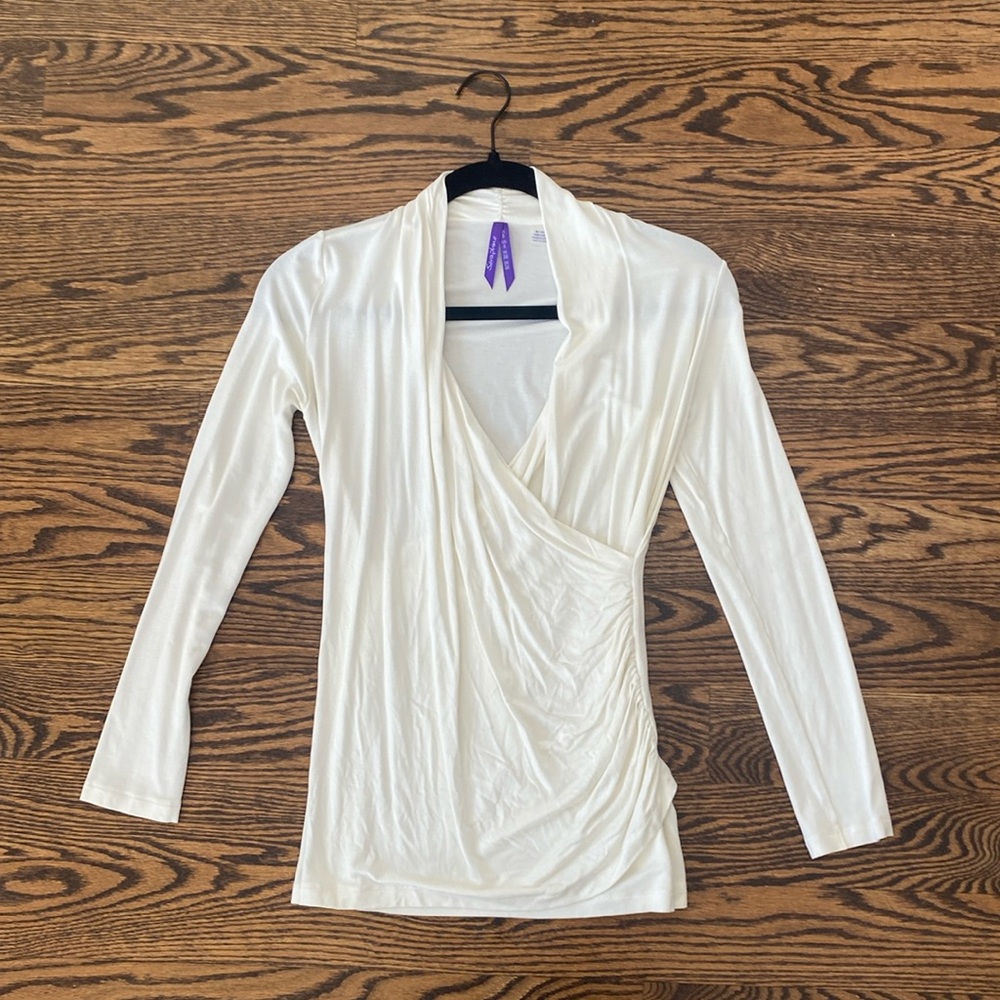 Seraphine Wrap Nursing Top, Cream, Size 4